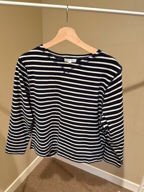 Alex Mill Lakeside Striped Tee, Dark Navy/Natural, Size Medium